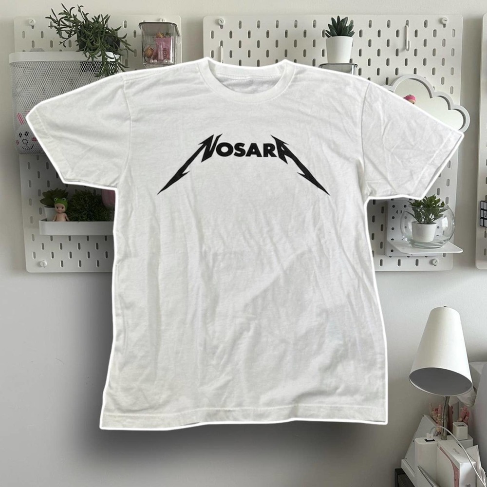 Metallica style y2k grunge T-shirt with the word Nasara